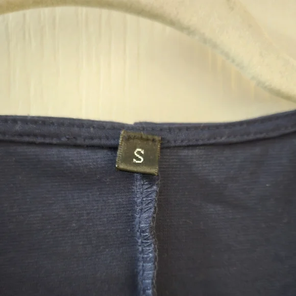 Navy Wrap-Style Ruffle Dress - Picture 3 of 3